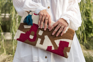 Mod Bosco Clutch in Wine