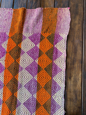 Peruvian Frazada in Orange & Purple
