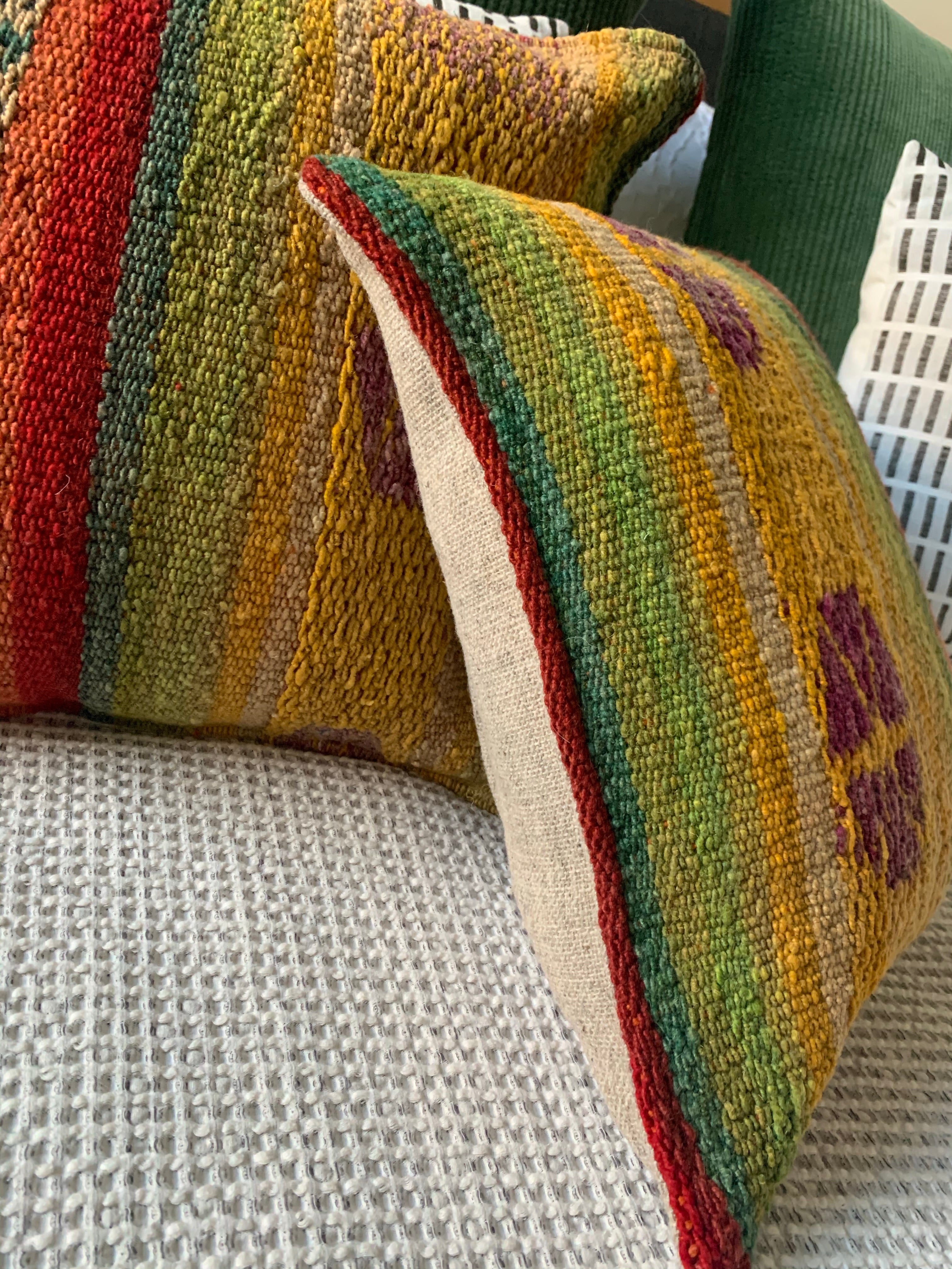 Frazada Pillows in Rainbow