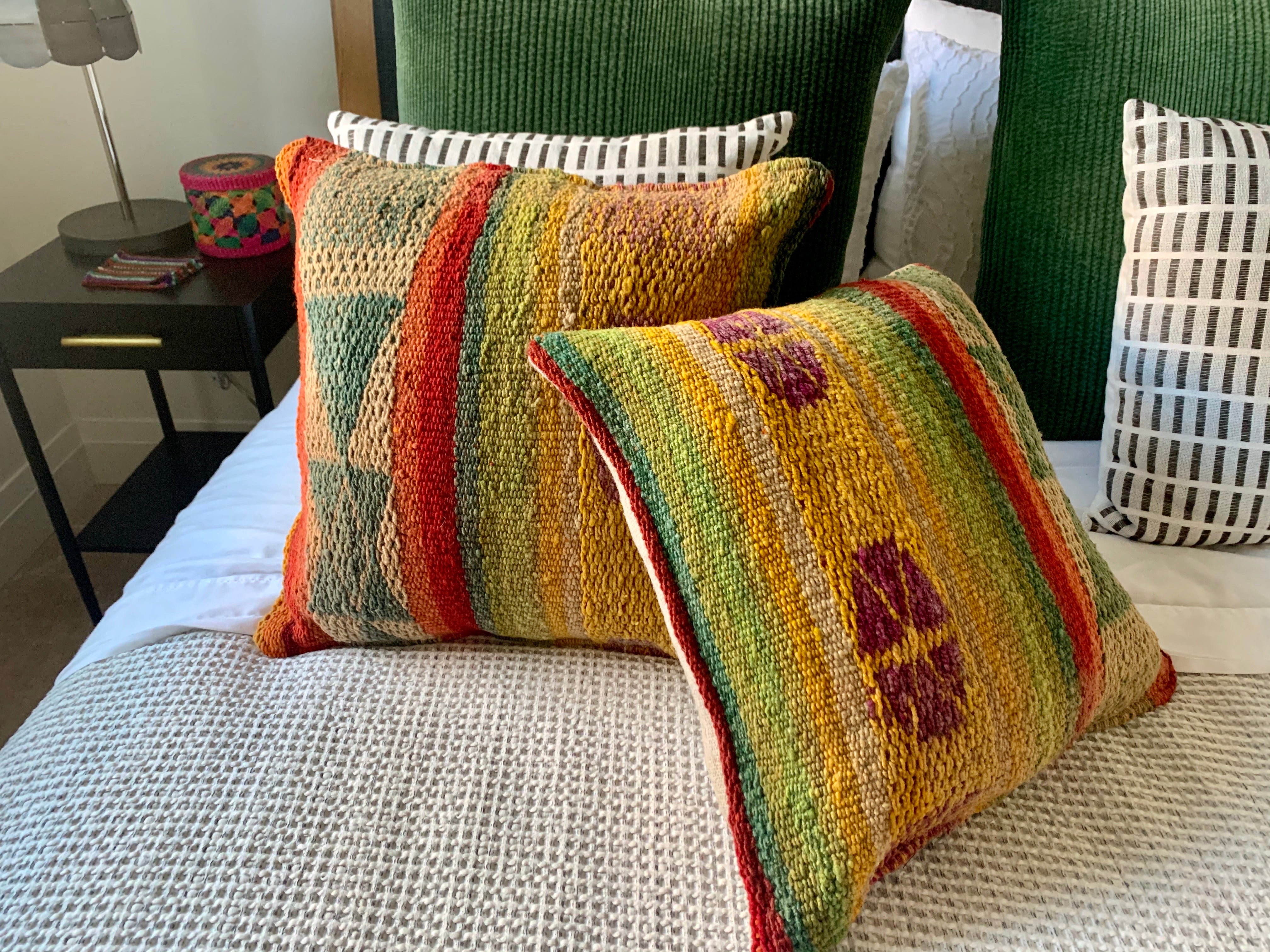 Frazada Pillows in Rainbow